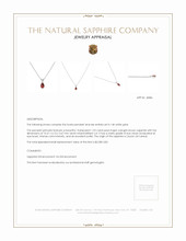 1.92 Ct. Orangish Brown Sapphire Solitaire Pendant, 14K White Gold Appraisal