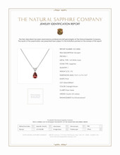 1.92 Ct. Orangish Brown Sapphire Solitaire Pendant, 14K White Gold Scan Report