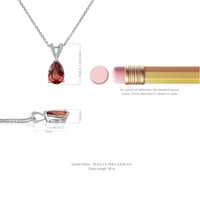 1.92 Ct. Orangish Brown Sapphire Solitaire Pendant, 14K White Gold Image