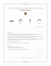 0.38 Ct. Blue Sapphire and Natural Diamond Antique Style Ring, Platinum 950 Appraisal