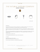 0.38 Ct. Blue Sapphire and Natural Diamond Antique Style Ring, Platinum 950 Appraisal