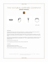 0.38 Ct. Blue Sapphire and Natural Diamond Antique Style Ring, Platinum 950 Appraisal