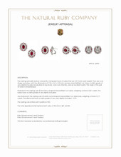 2.51 Ct.Tw. Ruby Natural Diamond Halo Earrings, Platinum 950 Appraisal