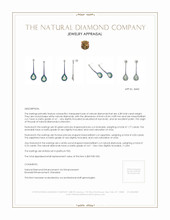 4.38 Ct.Tw. Natural Diamond, Blue Sapphire and Emerald Accent Stones Earrings, Platinum 950 Appraisal