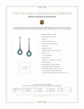 4.38 Ct.Tw.Total Carat Weight Natural Diamond, Blue Sapphire and Emerald Pave Earrings, Platinum 950 Scan Report