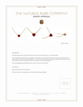 0.45 Ct. Ruby Bezel Necklace, 14K Yellow Gold Appraisal