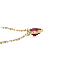 0.45 Ct. Ruby Bezel Necklace, 14K Yellow Gold Image