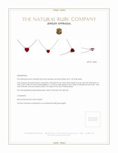 0.45 Ct. Ruby Bezel Necklace, 14K White Gold Appraisal