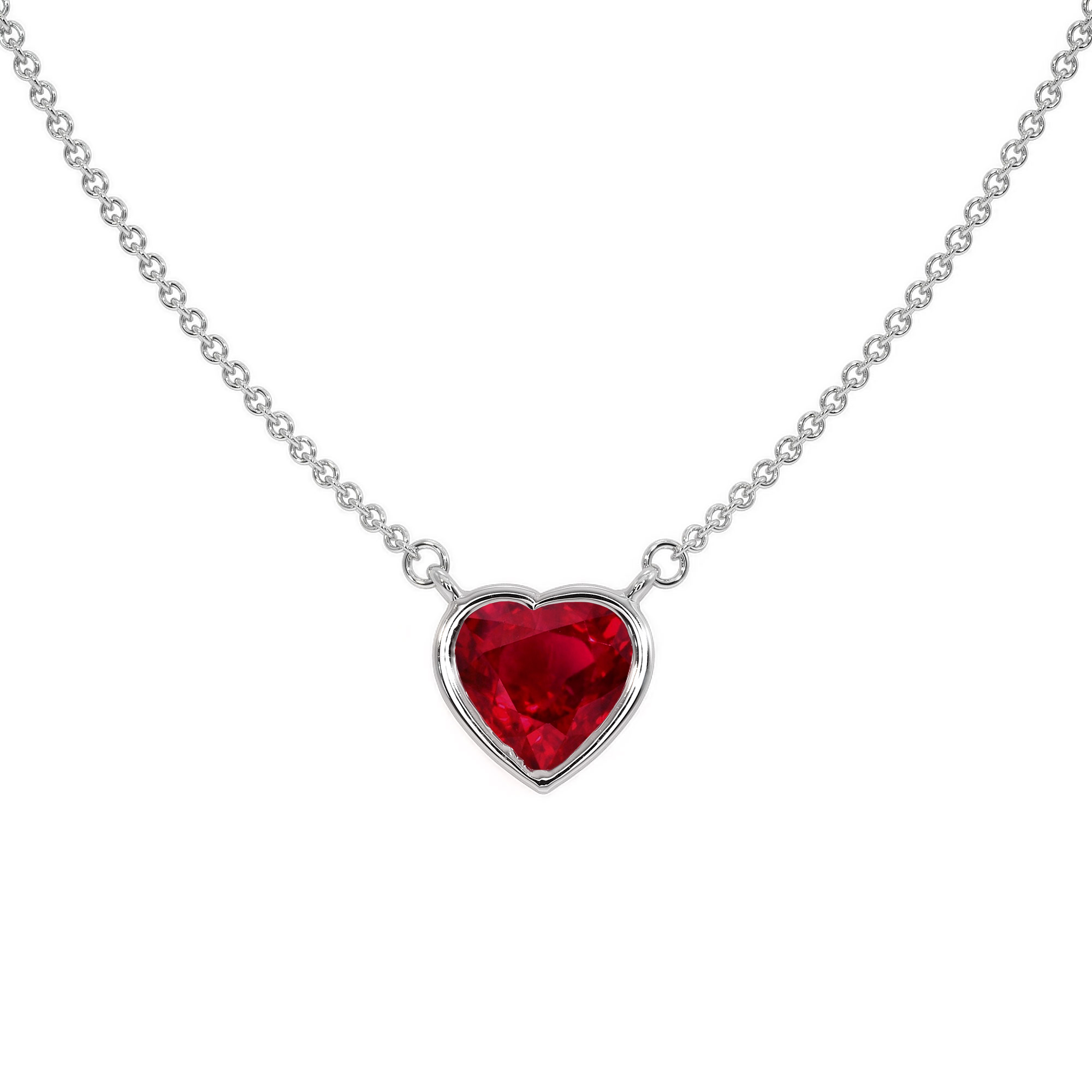 10k heart 1/2 ct Ruby Natural gold selling pendent