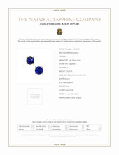 1.00 Ct.Tw.Total Carat Weight Blue Sapphire Studs Earrings, 14K Yellow Gold Scan Report
