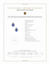 1.00 Ct.Tw.Total Carat Weight Blue Sapphire and Natural Diamond Studs Earrings, 18K White Gold Scan Report