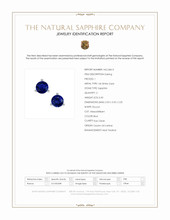 0.40 Ct.Tw.Total Carat Weight Blue Sapphire Studs Earrings, 14K White Gold Scan Report