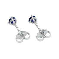 0.40 Ct.Tw. Blue Sapphire Studs Earrings, 14K White Gold Image