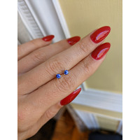 0.40 Ct.Tw. Blue Sapphire Studs Earrings, 14K White Gold Life Style