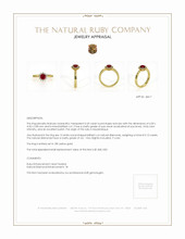 0.45 Ct. Ruby Natural Diamond Halo Ring, 18K Yellow Gold Appraisal