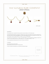 0.45 Ct. Ruby Natural Diamond Halo Pendant, 18K Yellow Gold Appraisal