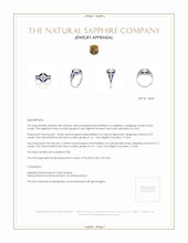 0.64 Ct. Blue Sapphire and Natural Diamond Antique Style Ring, Platinum 950 Appraisal