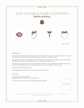 1.13 Ct. Ruby Natural Diamond Antique Style Ring, Platinum 950 Appraisal