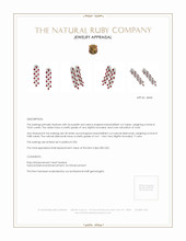 18.65 Ct.Tw. Ruby Natural Diamond Accent Stones Earrings, Platinum 950 Appraisal