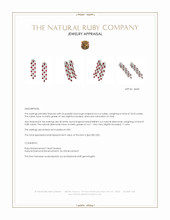 18.65 Ct.Tw.Total Carat Weight Purplish Red Ruby and Natural Diamond Accent Stones Earrings, Platinum 950 Appraisal