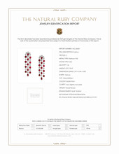 18.65 Ct.Tw. Ruby Natural Diamond Accent Stones Earrings, Platinum 950 Scan Report
