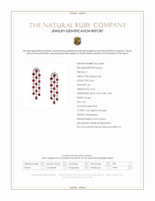 18.65 Ct.Tw.Total Carat Weight Purplish Red Ruby and Natural Diamond Accent Stones Earrings, Platinum 950 Scan Report
