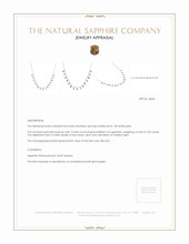 2.40 Ct. Pink Sapphire Accent Stones Necklace, 14K White Gold Appraisal