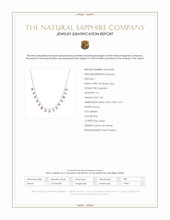 2.40 Ct. Pink Sapphire Accent Stones Necklace, 14K White Gold Scan Report