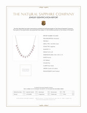2.40 Ct. Pink Sapphire Accent Stones Necklace, 14K White Gold Scan Report