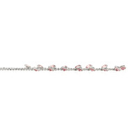 2.40 Ct. Pink Sapphire Accent Stones Necklace, 14K White Gold Image