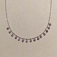 2.40 Ct. Pink Sapphire Accent Stones Necklace, 14K White Gold Life Style