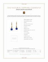 0.65 Ct.Tw.Total Carat Weight Blue Sapphire Hoops Earrings, 14K Yellow Gold Scan Report