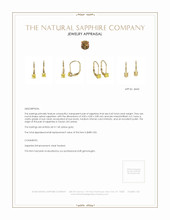 0.60 Ct.Tw. Yellow Sapphire Hoops Earrings, 14K Yellow Gold Appraisal