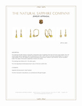 0.60 Ct.Tw.Total Carat Weight Yellow Sapphire Hoops Earrings, 14K Yellow Gold Appraisal