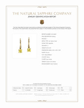 0.60 Ct.Tw.Total Carat Weight Yellow Sapphire Hoops Earrings, 14K Yellow Gold Scan Report