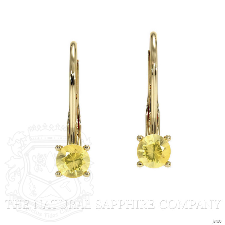 0.60 Ct.Tw. Yellow Sapphire Hoops Earrings, 14K Yellow Gold
