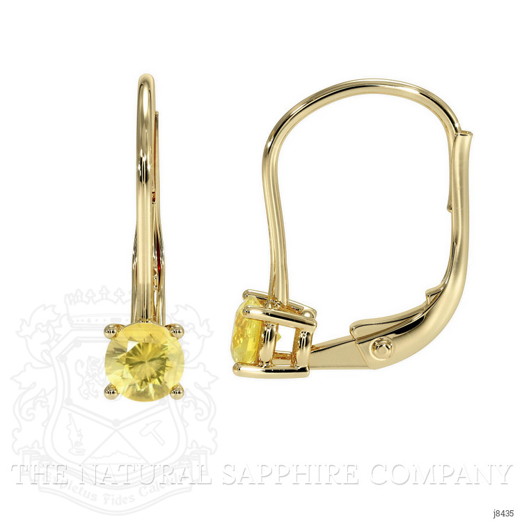 0.60 Ct.Tw. Yellow Sapphire Hoops Earrings, 14K Yellow Gold