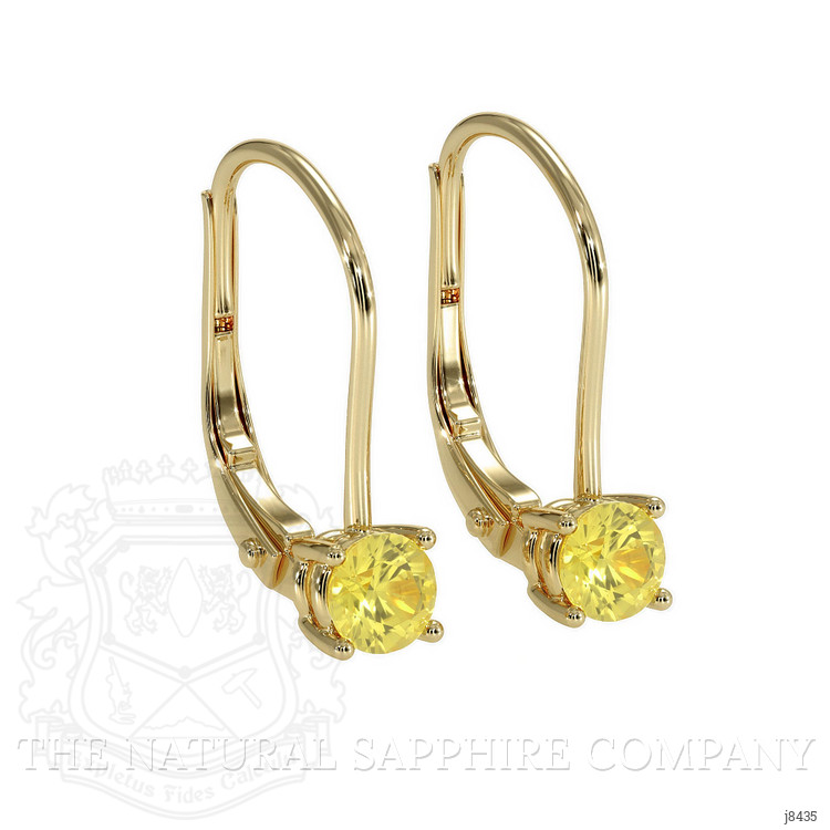 0.60 Ct.Tw. Yellow Sapphire Hoops Earrings, 14K Yellow Gold