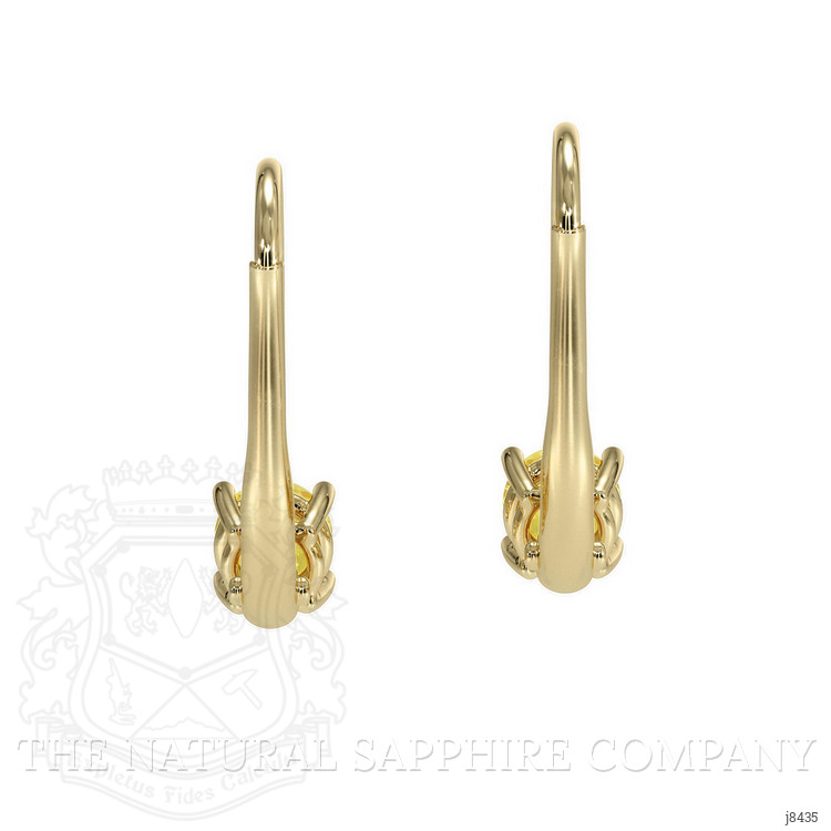 0.60 Ct.Tw. Yellow Sapphire Hoops Earrings, 14K Yellow Gold