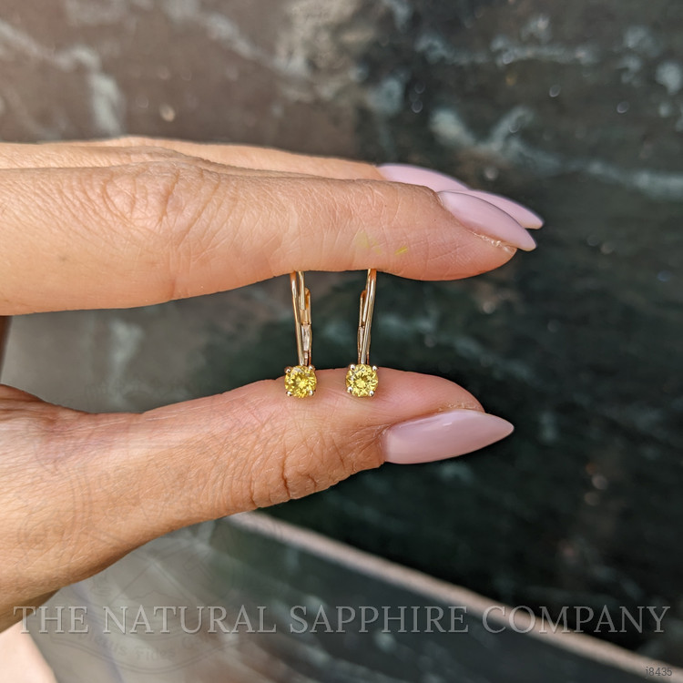0.60 Ct.Tw. Yellow Sapphire Hoops Earrings, 14K Yellow Gold