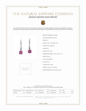0.60 Ct.Tw.Total Carat Weight Pink Sapphire Hoops Earrings, 14K White Gold Scan Report
