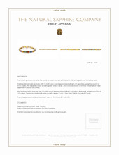 19.92 Ct.Tw.Total Carat Weight Multi Color Sapphire and Natural Diamond Tennis/Line Bracelet, 18K White & Yellow Appraisal