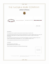 3.92 Ct.Tw.Total Carat Weight Ruby and Diamond Bracelet - Platinum 950 Appraisal