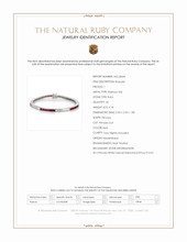 4.18 Ct.Tw.Total Carat Weight Ruby and Natural Diamond Tennis/Line Bracelet, Platinum 950 Scan Report
