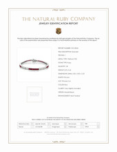 5.46 Ct.Tw.Total Carat Weight Ruby and Natural Diamond Tennis/Line Bracelet, Platinum 950 Scan Report