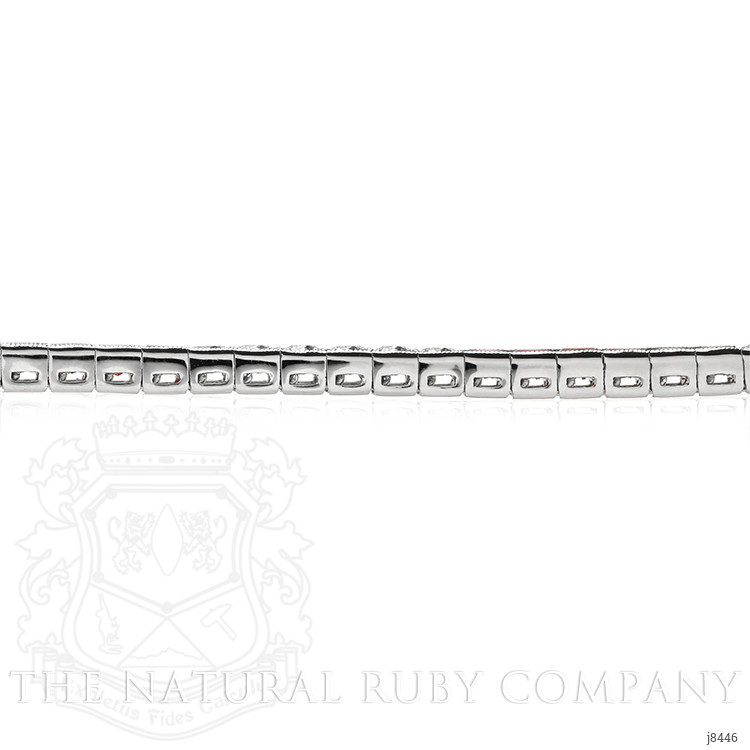 5.46 Ct.Tw. Ruby and Natural Diamond Tennis/Line Bracelet, Platinum 950