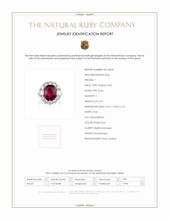 4.77 Ct. Ruby and Diamond Ring, Platinum 950 Scan Report
