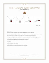 1.15 Ct. Ruby and Natural Diamond Pave Pendant, 18K White Gold Appraisal