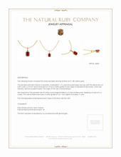 1.15 Ct. Ruby Natural Diamond Pave Pendant, 18K Yellow Gold Appraisal