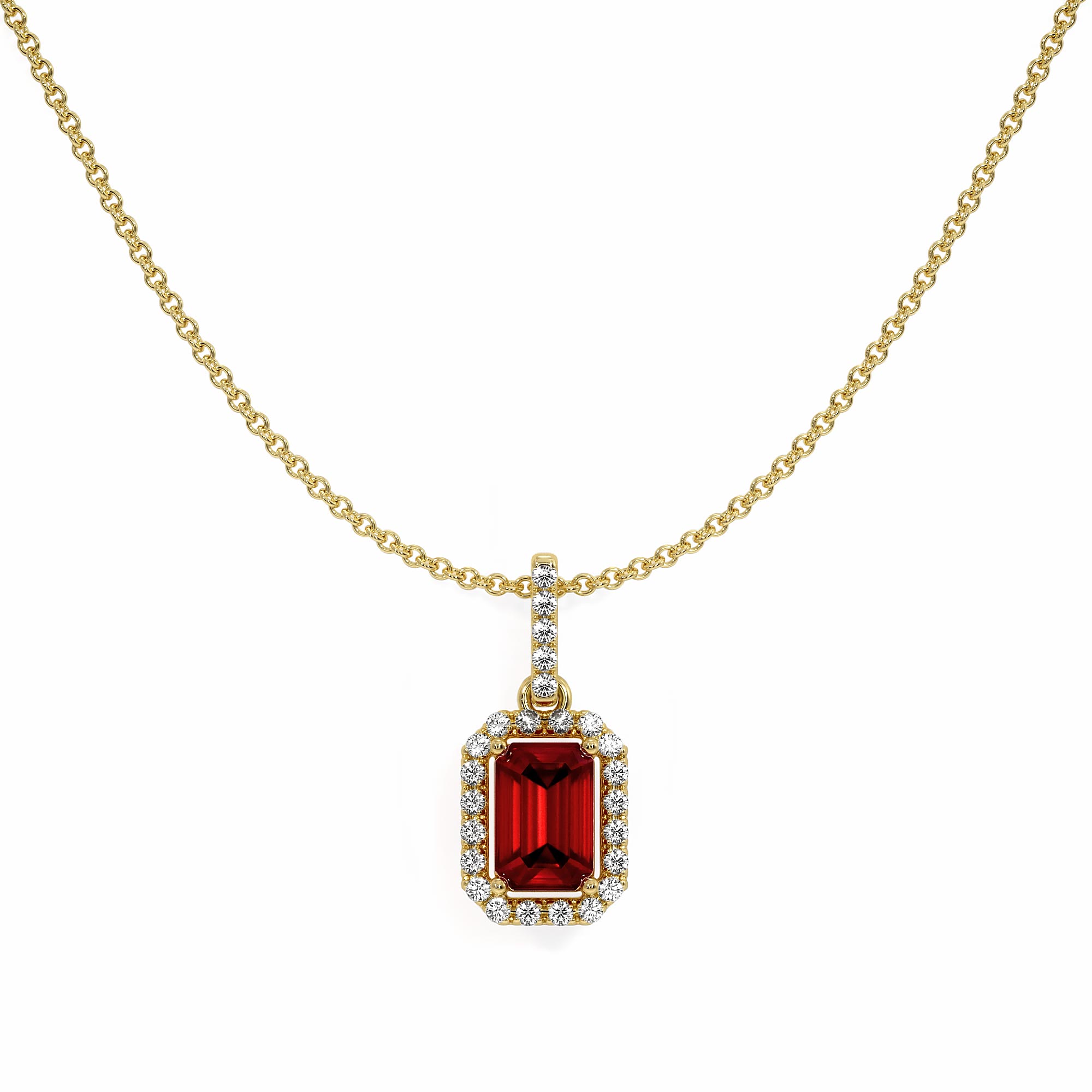 18k double sided approx 1.5 ctw outlet Ruby ❤️ pendant